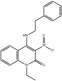 1-ethyl-3-nitro-4-(phenethylamino)quinolin-2(1H)-one 구조식 이미지