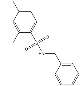 2,3,4-trimethyl-N-(pyridin-2-ylmethyl)benzenesulfonamide 구조식 이미지