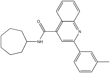 N-cycloheptyl-2-(3-methylphenyl)quinoline-4-carboxamide Structure