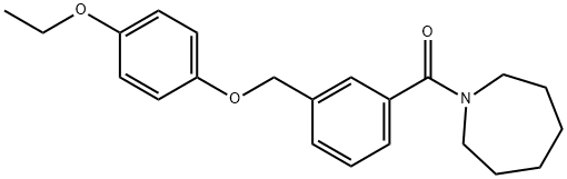 azepan-1-yl-[3-[(4-ethoxyphenoxy)methyl]phenyl]methanone 구조식 이미지
