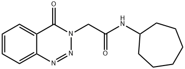 N-cycloheptyl-2-(4-oxobenzo[d][1,2,3]triazin-3(4H)-yl)acetamide Structure