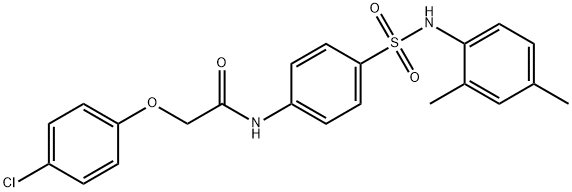 2-(4-chlorophenoxy)-N-(4-{[(2,4-dimethylphenyl)amino]sulfonyl}phenyl)acetamide Structure