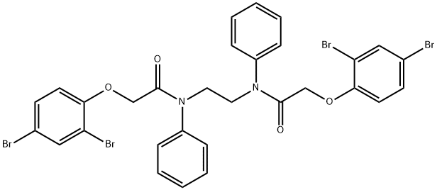 N,N'-1,2-ethanediylbis[2-(2,4-dibromophenoxy)-N-phenylacetamide] Structure