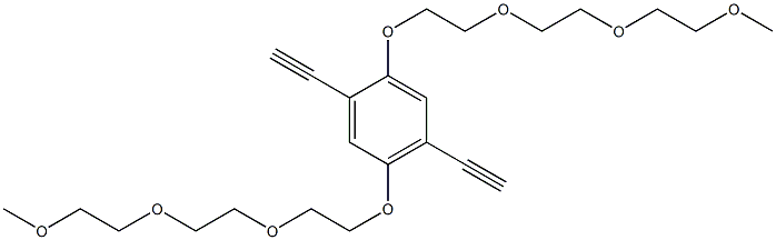 Benzene, 1,4-diethynyl-2,5-bis[2-[2-(2-methoxyethoxy)ethoxy]ethoxy]- Structure