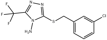 3-(3-Chloro-benzylsulfanyl)-5-trifluoromethyl-[1,2,4]triazol-4-ylamine Structure