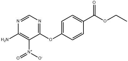 ethyl 4-((6-amino-5-nitropyrimidin-4-yl)oxy)benzoate 구조식 이미지
