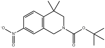 2-Boc-4,4-dimethyl-7-nitro-1,2,3,4-tetrahydro-isoquinoline Structure