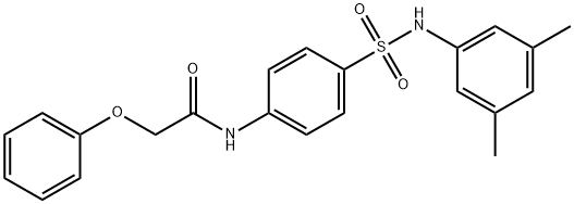 N-(4-{[(3,5-dimethylphenyl)amino]sulfonyl}phenyl)-2-phenoxyacetamide 구조식 이미지