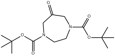 Di-Tert-Butyl 6-Oxo-1,4-Diazepane-1,4-Dicarboxylate 구조식 이미지