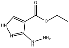 3-Hydrazino-1H-pyrazole-4-carboxylic acid ethyl ester Structure