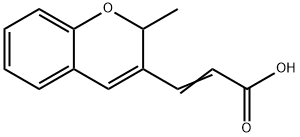 (E)-3-(2-methyl-2H-chromen-3-yl)acrylic acid 구조식 이미지