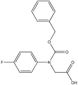 N-Cbz-RS-4-Fluorophenylglycine 구조식 이미지
