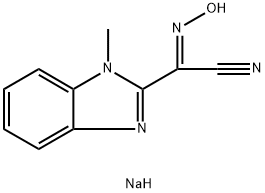 Sodium oxo-imino-(1-methyl-1H-benzoimidazol-2-yl)-acetonitrile Structure