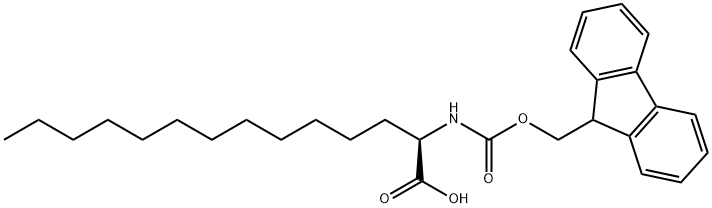 (2R)-2-(Fmoc-amino)tetradecanoic acid 구조식 이미지