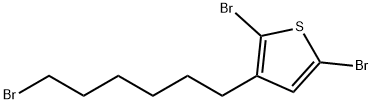 2,5-dibromo-3-(6-bromohexyl)thiophene Structure