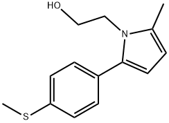 2-{2-methyl-5-[4-(methylsulfanyl)phenyl]-1H-pyrrol-1-yl}ethan-1-ol 구조식 이미지