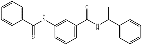 3-[(phenylcarbonyl)amino]-N-(1-phenylethyl)benzamide Structure