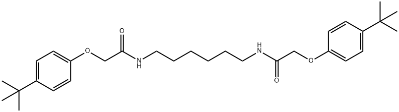 N,N'-1,6-hexanediylbis[2-(4-tert-butylphenoxy)acetamide] Structure