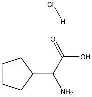 Amino-cyclopentyl-acetic acid hydrochloride 구조식 이미지