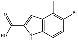5-bromo-4-methyl-1H-indole-2-carboxylic acid 구조식 이미지