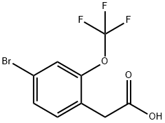 4-bromo-2-(trifluoromethoxy)phenylacetic acid 구조식 이미지