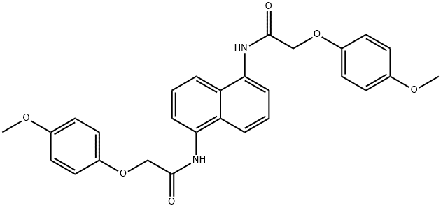 N,N'-1,5-naphthalenediylbis[2-(4-methoxyphenoxy)acetamide] Structure