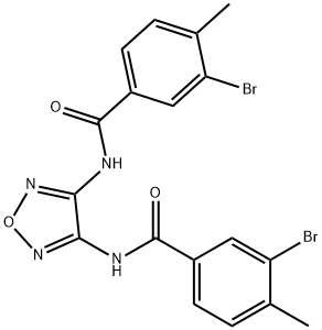 N,N'-1,2,5-oxadiazole-3,4-diylbis(3-bromo-4-methylbenzamide) 구조식 이미지