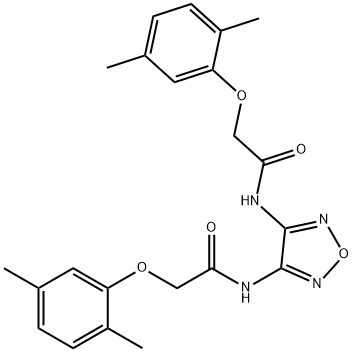 N,N'-1,2,5-oxadiazole-3,4-diylbis[2-(2,5-dimethylphenoxy)acetamide] 구조식 이미지