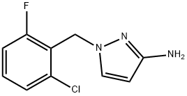 1-[(2-Chloro-6-fluoro-phenyl)methyl]pyrazol-3-amine 구조식 이미지