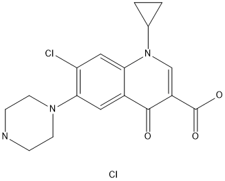 Ciprofloxacin Impurity D HCl 구조식 이미지