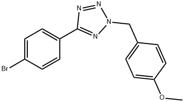 2H-Tetrazole, 5-(4-bromophenyl)-2-[(4-methoxyphenyl)methyl]- Structure