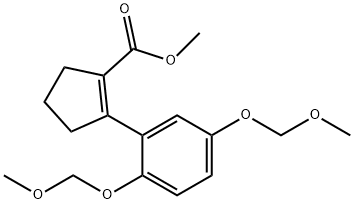 methyl 2-(2,5-bis(methoxymethoxy)phenyl)cyclopent-1-enecarboxylate Structure