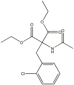 diethyl 2-acetamido-2-[(2-chlorophenyl)methyl]propanedioate 구조식 이미지