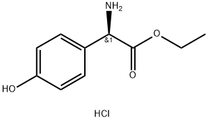 R-4-Hydroxyphenylglycine ethyl ester hydrochloride 구조식 이미지