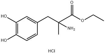 3-(3,4-dihydroxyphenyl)-2-methyl- DL- Alanine ethyl ester, hydrochloride 구조식 이미지