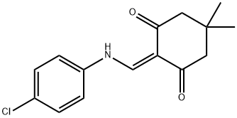 2-{[(4-chlorophenyl)amino]methylene}-5,5-dimethyl-1,3-cyclohexanedione Structure