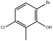 6-Bromo-3-chloro-2-methyl-phenol 구조식 이미지