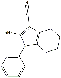 1H-Indole-3-carbonitrile, 2-amino-4,5,6,7-tetrahydro-1-phenyl- Structure