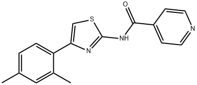 4-Pyridinecarboxamide, N-[4-(2,4-dimethylphenyl)-2-thiazolyl]- 구조식 이미지
