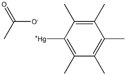 acetic acid: (2,3,4,5,6-pentamethylphenyl)mercury 구조식 이미지