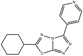 6-cyclohexyl-3-(pyridin-4-yl)-[1,2,4]triazolo[3,4-b][1,3,4]thiadiazole Structure