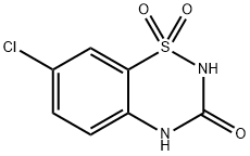 7-chloro-2H-benzo[e][1,2,4]thiadiazin-3(4H)-one 1,1-dioxide 구조식 이미지