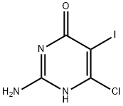 2-Amino-5-iodo-6-chloro-4-pyrimidinol Structure