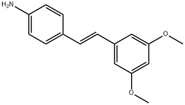 (E)-4-(3, 5-Dimethoxystyryl) aniline 구조식 이미지