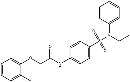 N-(4-{[ethyl(phenyl)amino]sulfonyl}phenyl)-2-(2-methylphenoxy)acetamide Structure