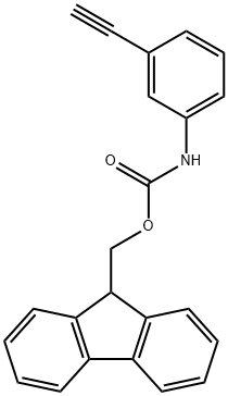 (9H-fluoren-9-yl)methyl (3-ethynylphenyl)carbamate 구조식 이미지