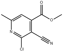 methyl 2-chloro-3-cyano-6-methylisonicotinate 구조식 이미지