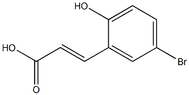 5-bromo-2-hydroxycinnamic acid 구조식 이미지