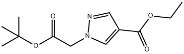 1H-Pyrazole-1-acetic acid, 4-(ethoxycarbonyl)-, 1,1-dimethylethyl ester Structure