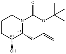 Cis-Tert-Butyl 2-Allyl-3-Hydroxypiperidine-1-Carboxylate 구조식 이미지